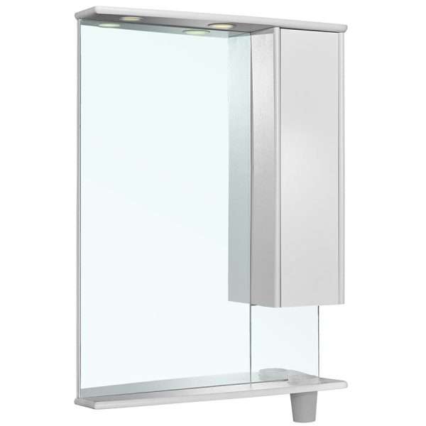 Mobilier baie - Oglinda cu dulap si iluminare LED - alb - 66x90x17 - Aruba