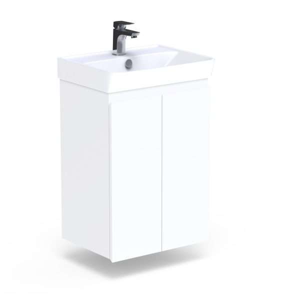 Mobilier baie - Masca lavoar cu 2 usi - alb - 48x68x36 - Crea 50