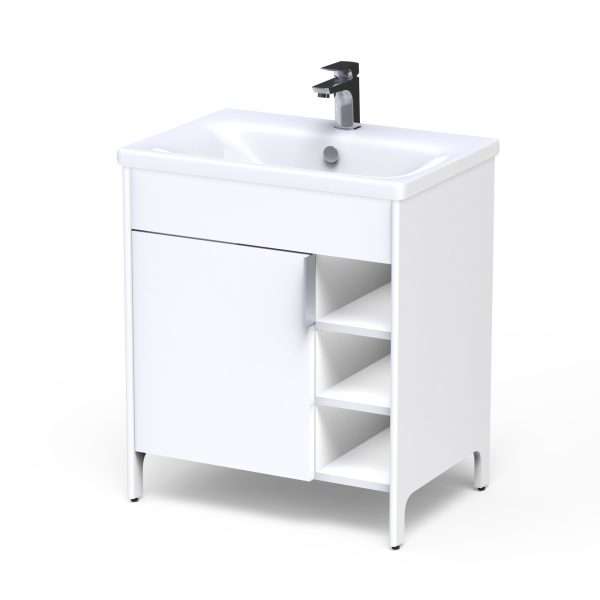 Mobilier baie - Masca lavoar cu usa si polite - alb - 62x78x44 - Bolt 65