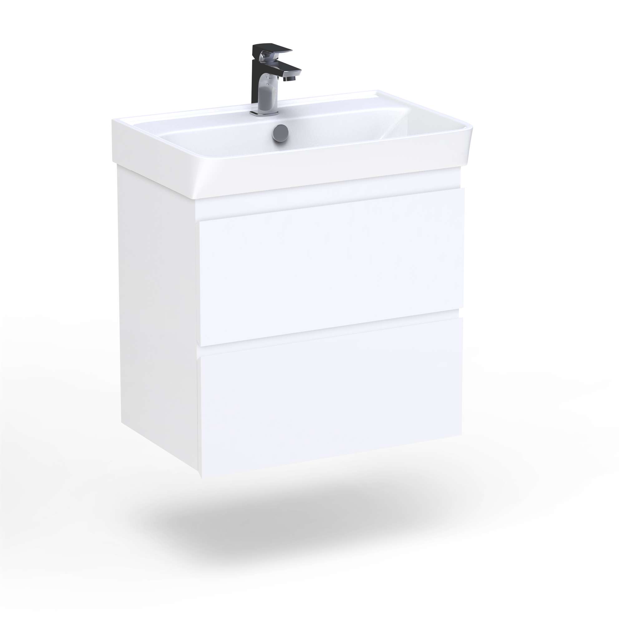 Mobilier baie - Masca lavoar cu 2 sertare - alb - 58x54x36 - Crea 60