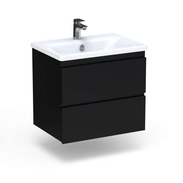 Mobilier baie - Masca lavoar cu 2 sertare - negru 62x54x44 - Arte 65