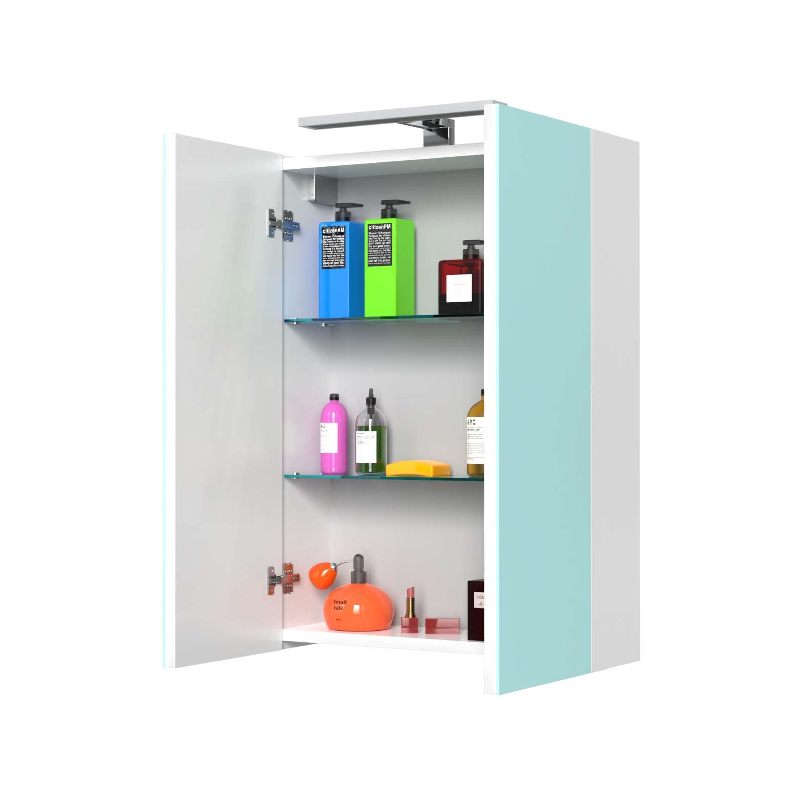 Mobilier baie - Dulap cu oglinda suspendat - alb - 50x70x15 - Crea 50