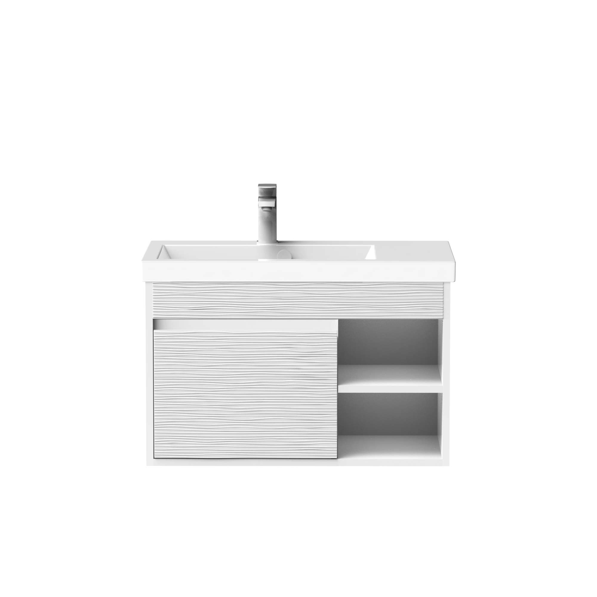 Mobilier baie - Masca lavoar - alb striat 68x43x41 - Isik 70