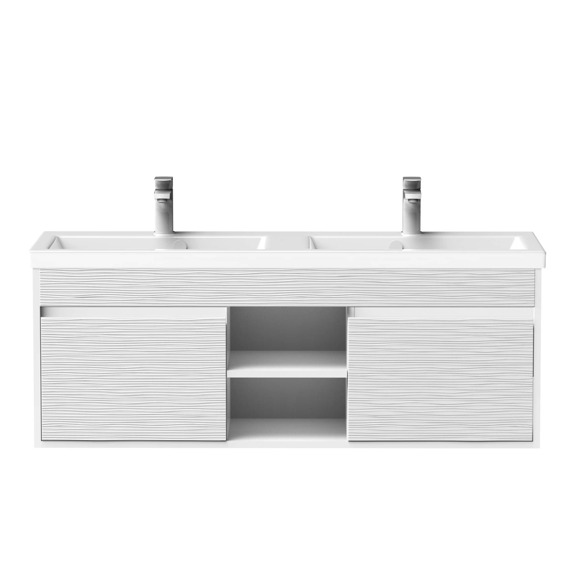Mobilier baie - Masca lavoar - alb striat 118x43x41 - Isik 120