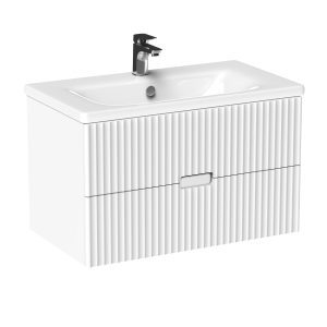 Mobilier baie – Masca lavoar cu 2 sertare  – alb sharp 77x54x44 – Soft 80