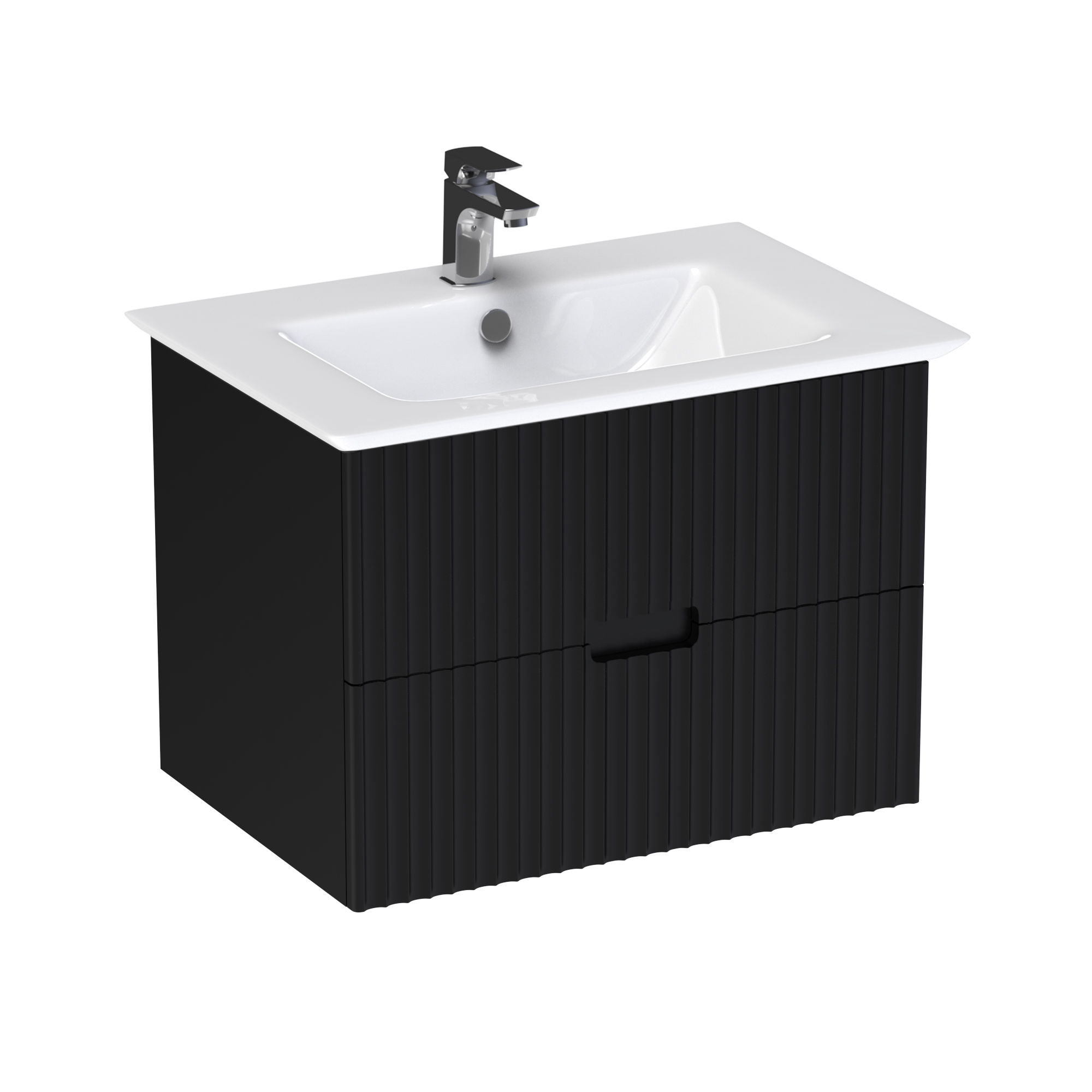 Mobilier baie - Masca lavoar cu 2 sertare - negru sharp 62x54x44 - Sharp 70
