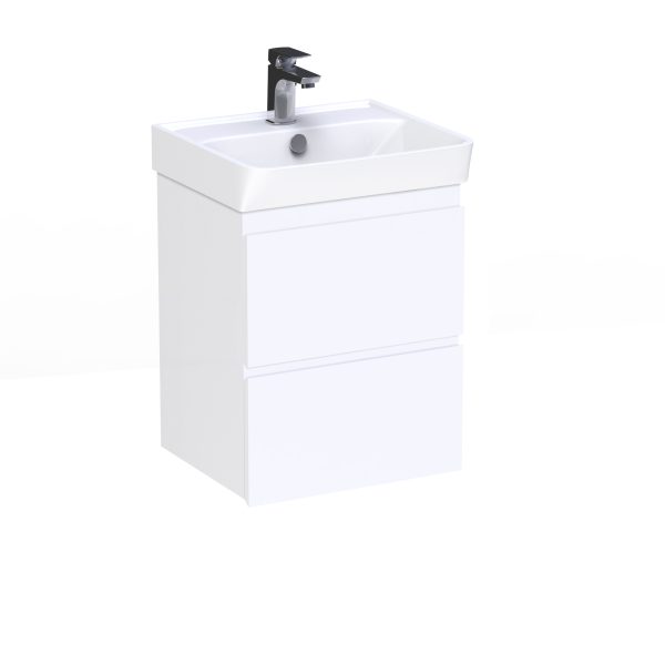 Mobilier baie - Masca lavoar cu 2 sertare - alb 43x54x36 - Crea 45