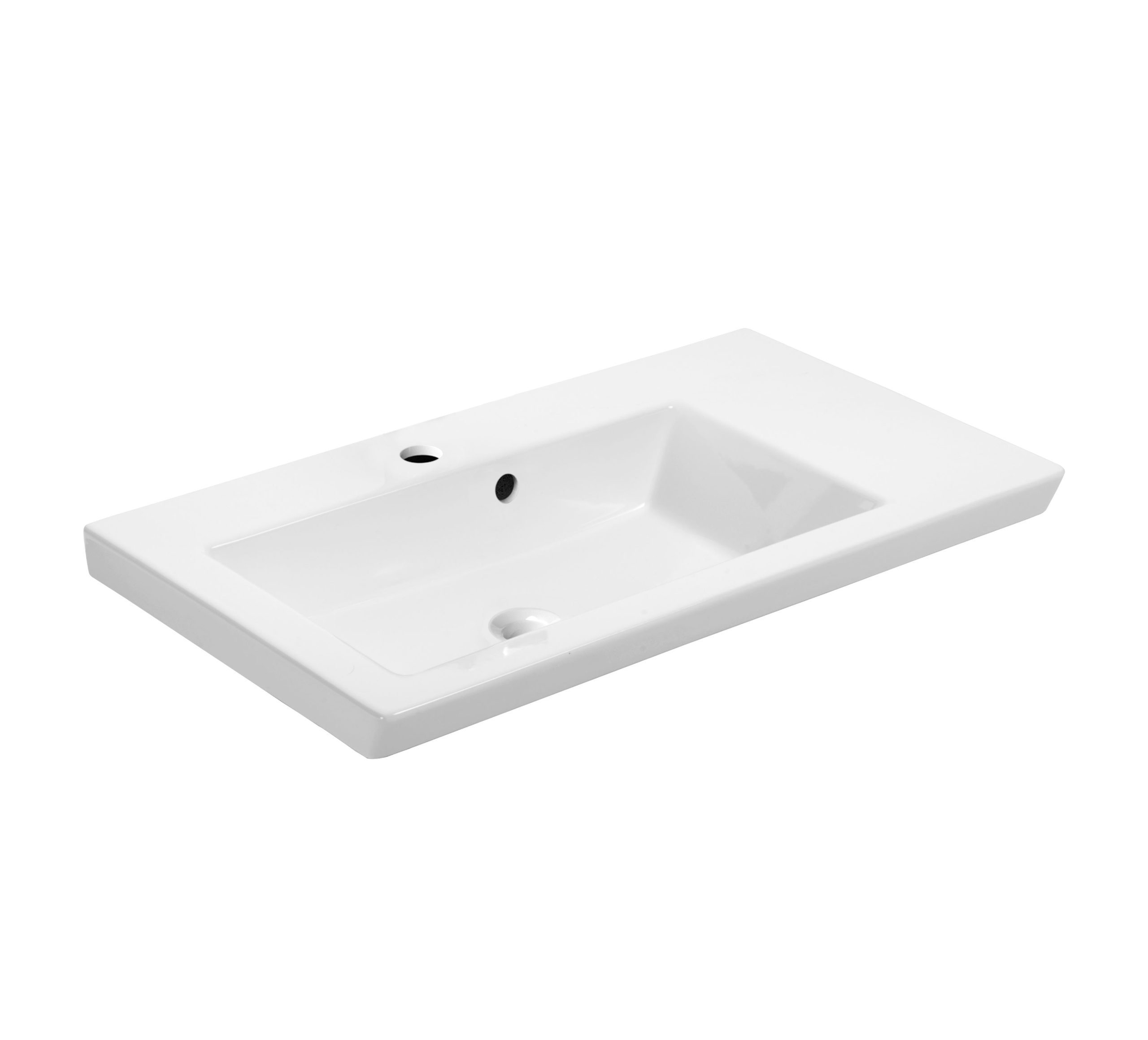 Lavoar baie - ceramica alb - 71x16x44 - Isik 70